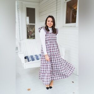 Hill House Home Ellie Nap Dress Multi Tartan Plaid British Style Smocked Ruffle